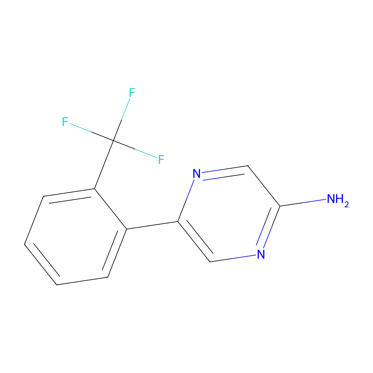 5-(2-(Trifluoromethyl)phenyl)pyrazin-2-amine molecular structure, CAS 1125435-65-5