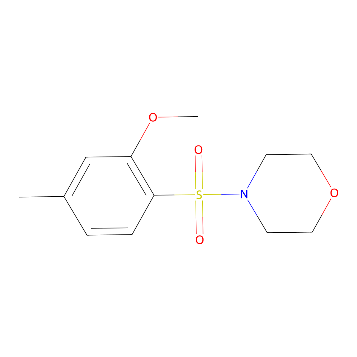 4-(2-Methoxy-4-methylbenzenesulfonyl)morpholine molecular structure, CAS 1125436-74-9