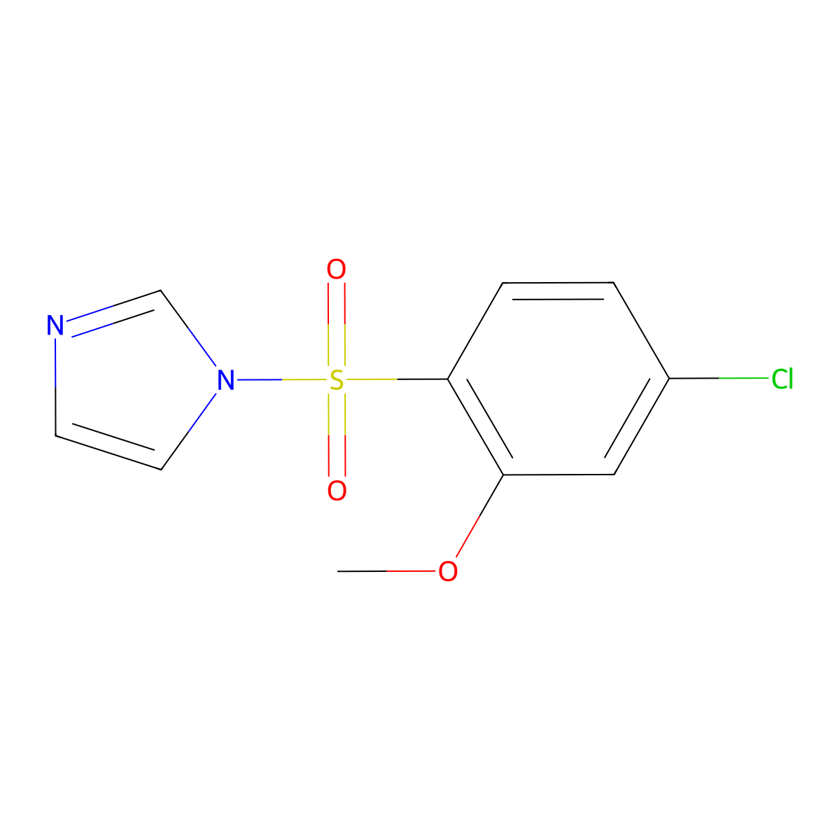 5-chloro-2-(1H-imidazol-1-ylsulfonyl)phenyl methyl ether molecular structure, CAS 1125436-77-2