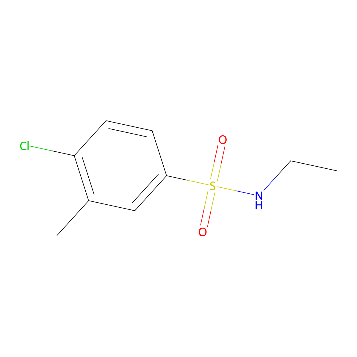 4-chloro-N-ethyl-3-methylbenzenesulfonamide molecular structure, CAS 1125436-81-8