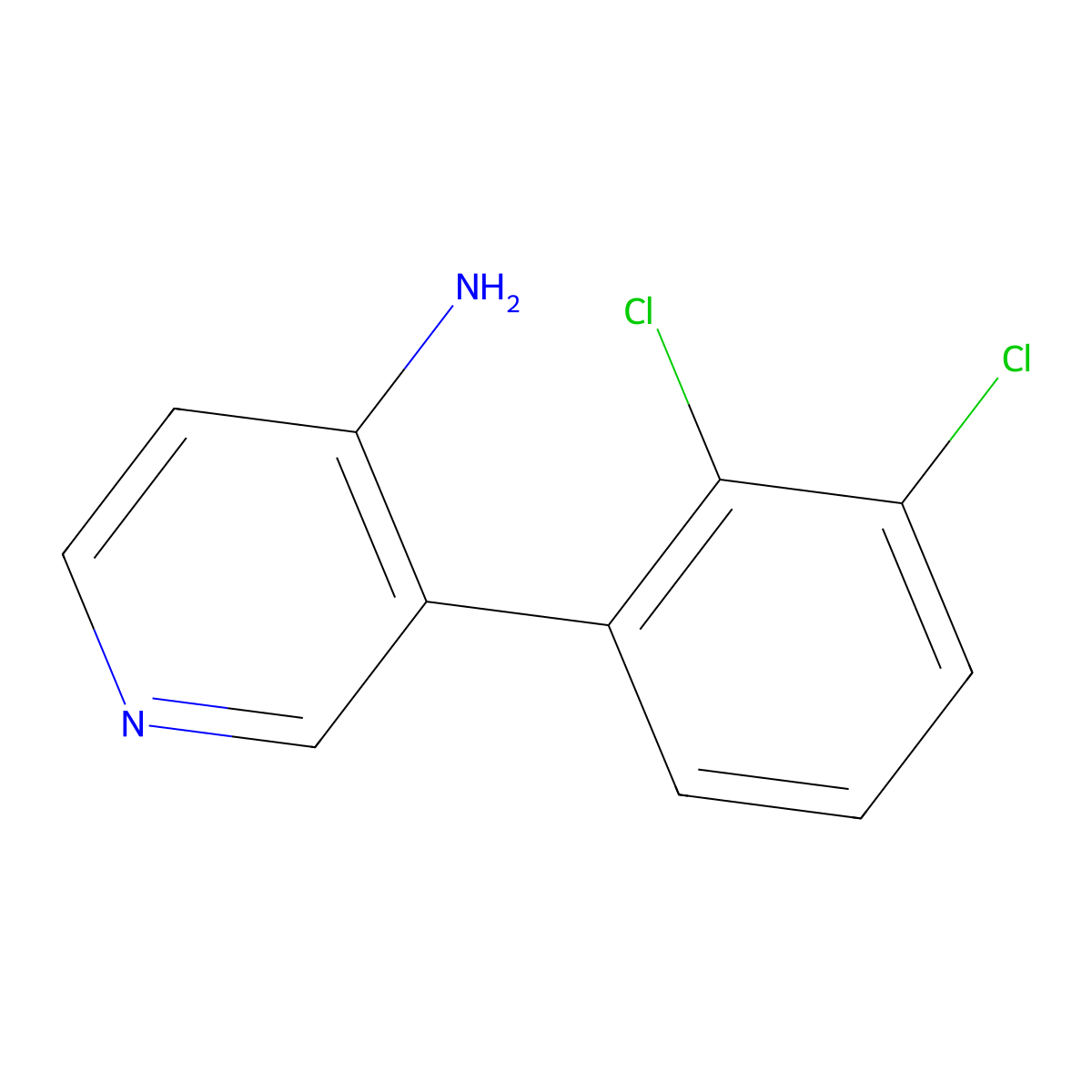 3-(2,3-Dichlorophenyl)pyridin-4-amine molecular structure, CAS 1125437-54-8