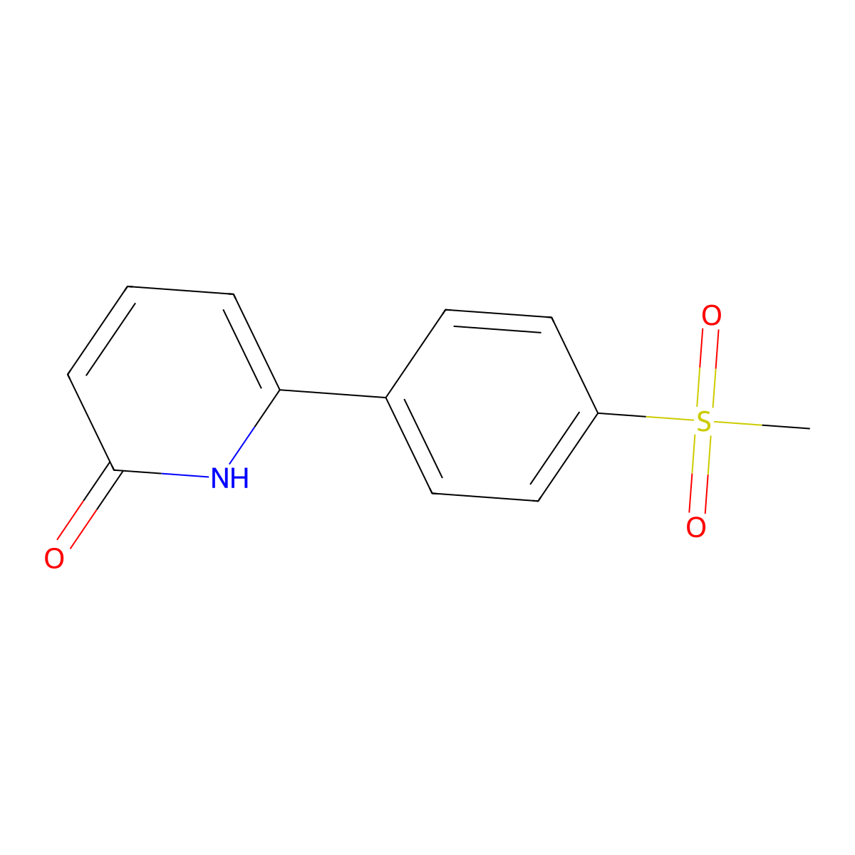 2-Hydroxy-6-(4-methylsulfonylphenyl)pyridine molecular structure, CAS 1125440-14-3