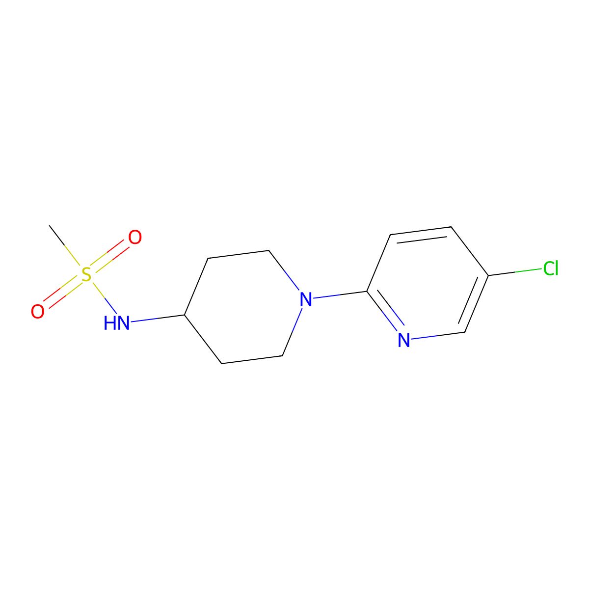 N-[1-(5-chloropyridin-2-yl)piperidin-4-yl]methanesulfonamide molecular structure, CAS 1125444-13-4