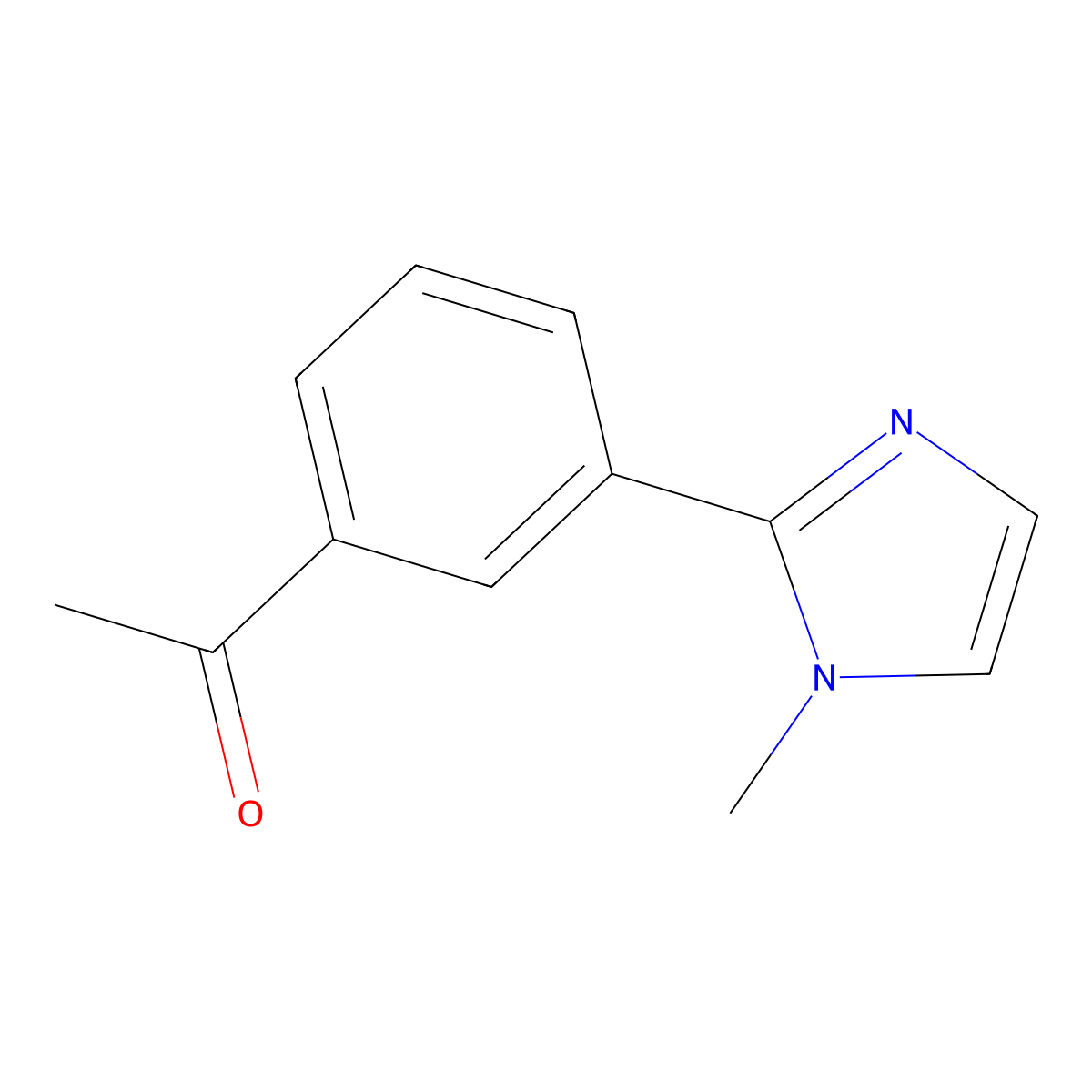 1-[3-(1-Methyl-1H-imidazol-2-yl)phenyl]ethan-1-one molecular structure, CAS 1125449-09-3