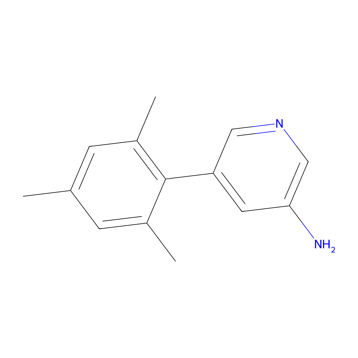5-Mesityl-3-pyridinamine molecular structure, CAS 1125449-37-7