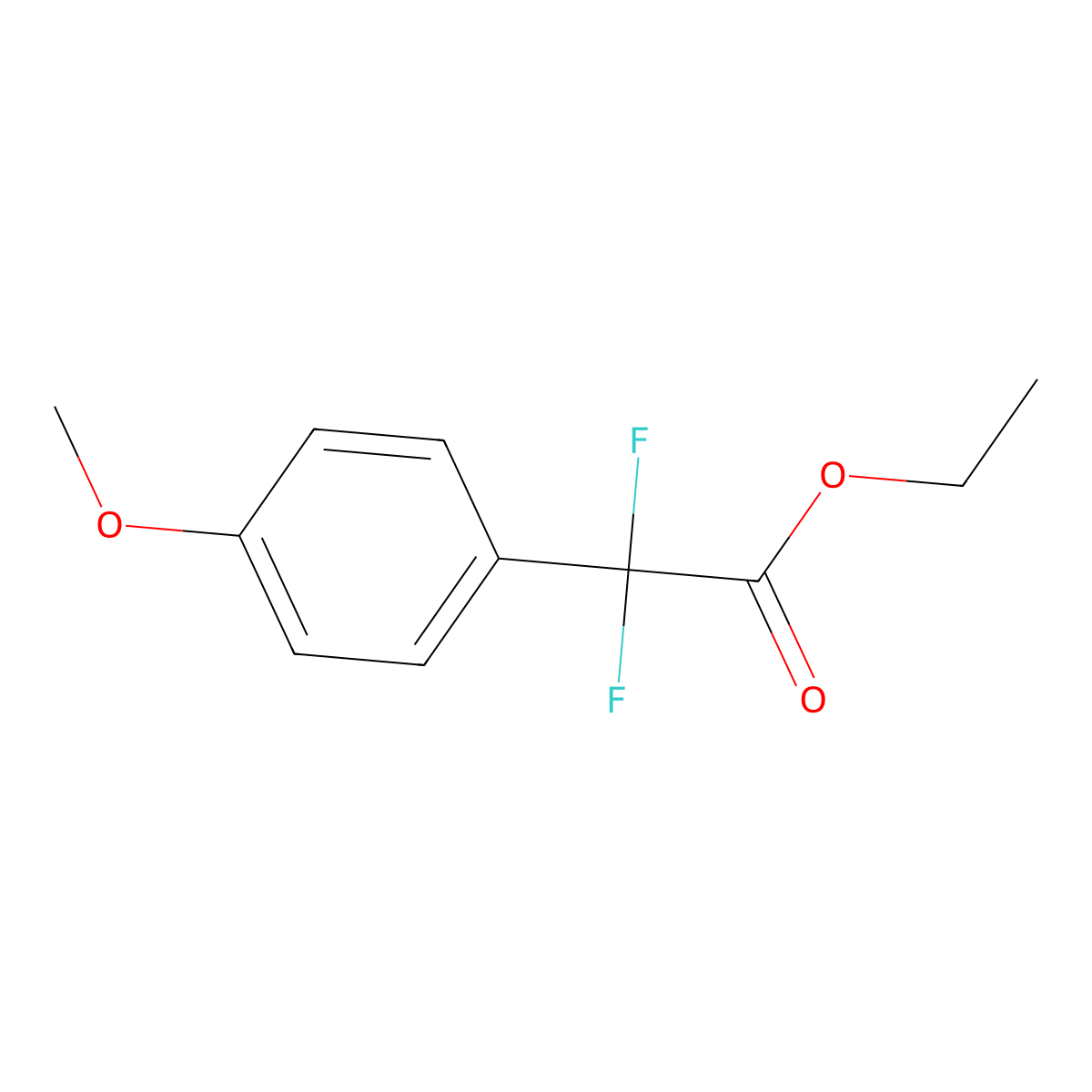 Ethyl Difluoro-(4-methoxyphenyl)acetate molecular structure, CAS 112545-98-9
