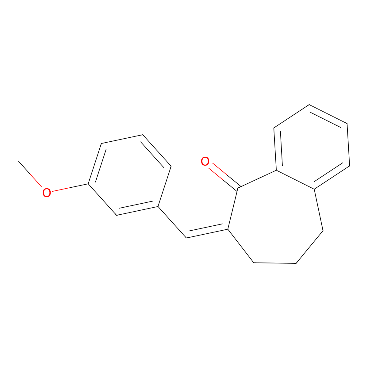 6-[(E)-(3-methoxyphenyl)methylidene]-6,7,8,9-tetrahydro-5H-benzo[a]cyclohepten-5-one molecular structure, CAS 112547-47-4