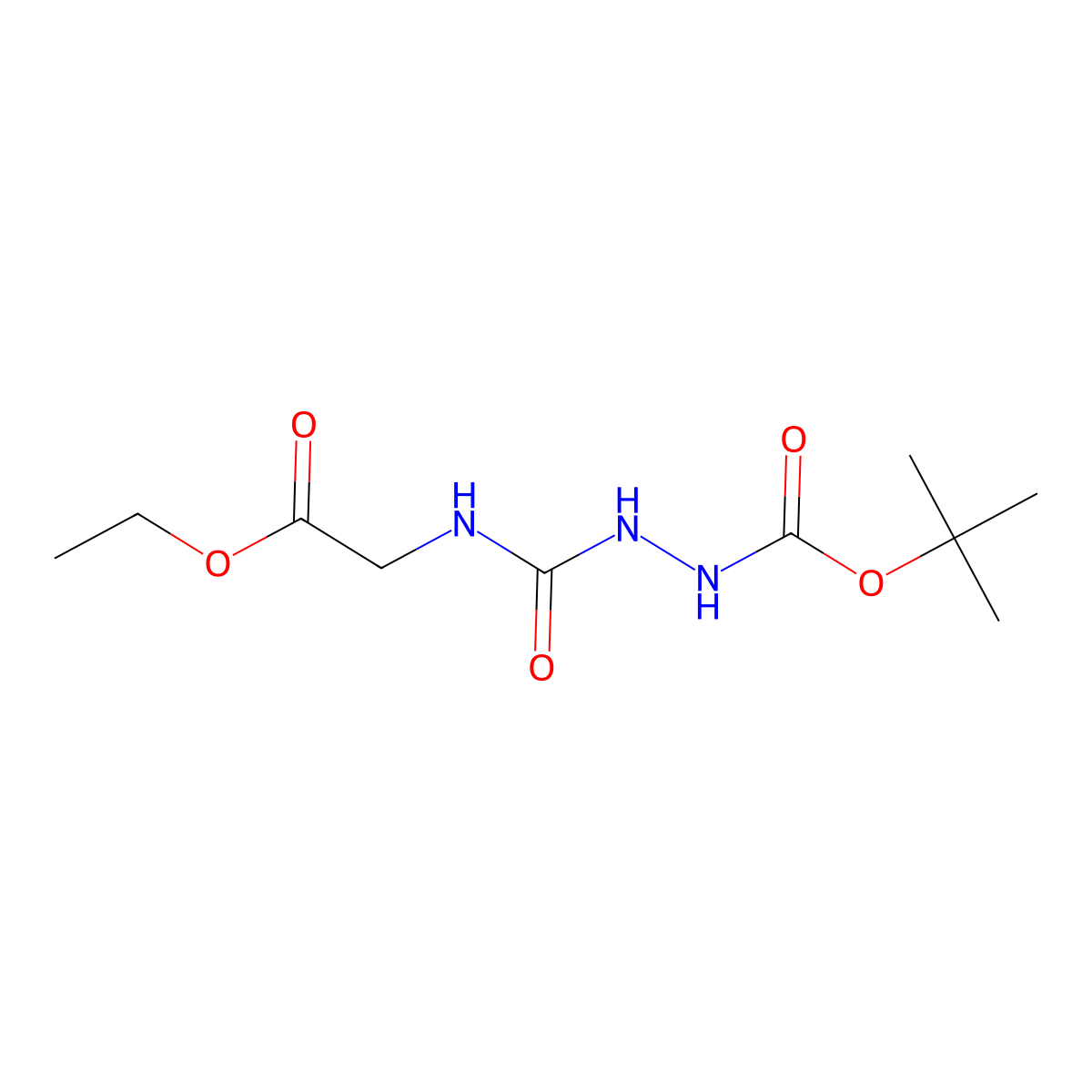ethyl 2-({N'-[(tert-butoxy)carbonyl]hydrazinecarbonyl}amino)acetate molecular structure, CAS 112550-61-5
