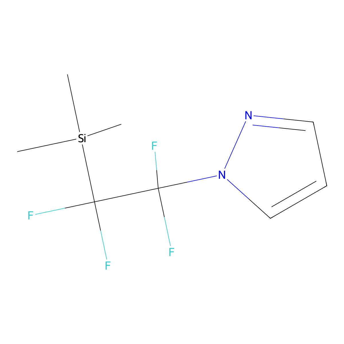 1-(1,1,2,2-tetrafluoro-2-(trimethylsilyl)ethyl)-1H-pyrazole molecular structure, CAS 1125518-71-9