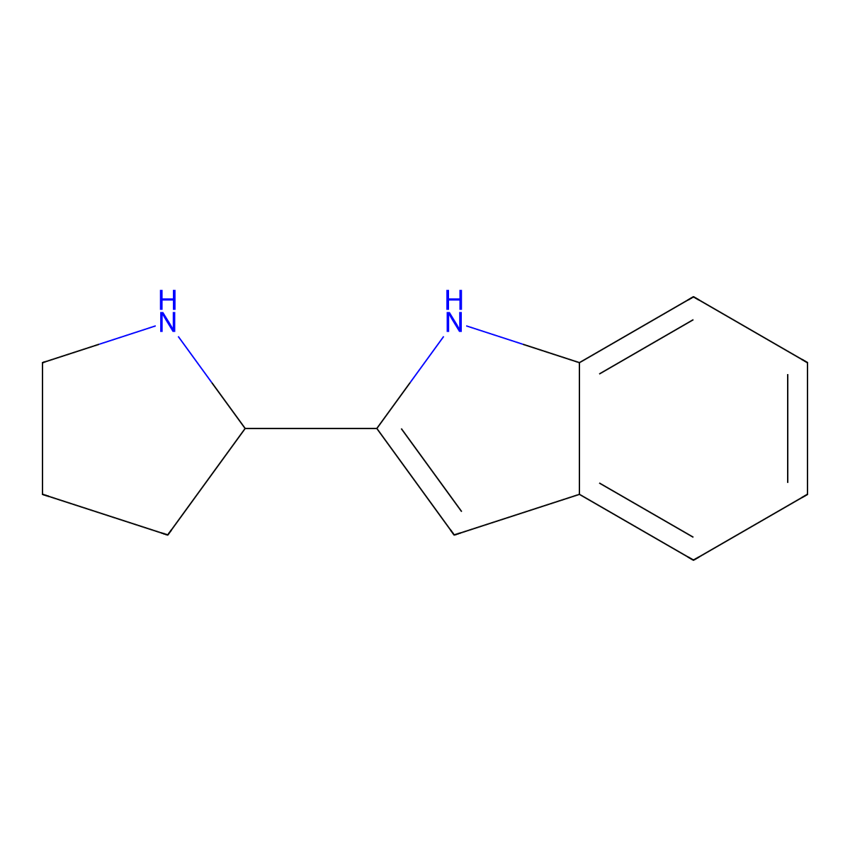 2-pyrrolidin-2-yl-1H-indole molecular structure, CAS 112565-42-1
