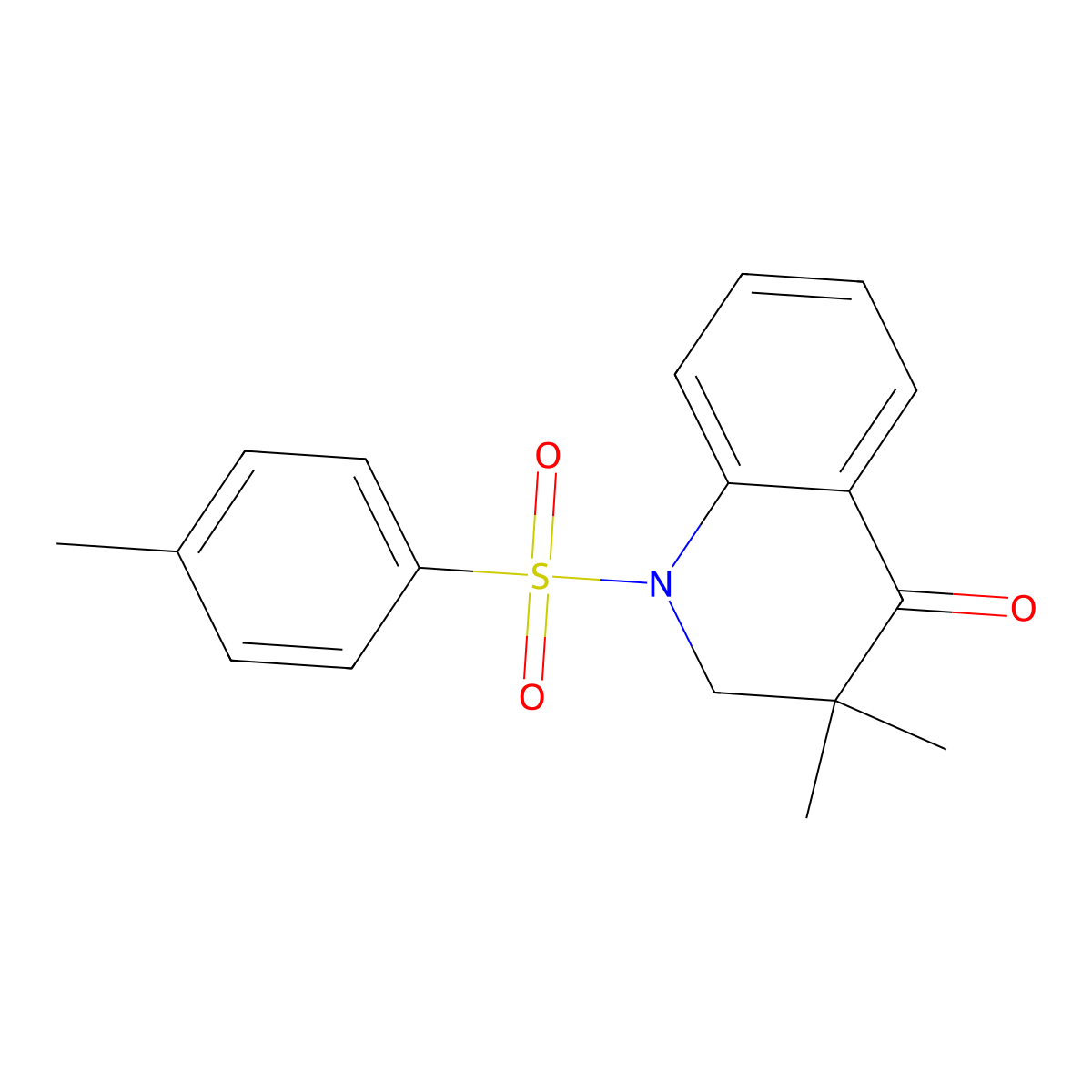 3,3-dimethyl-1-tosyl-2,3-dihydroquinolin-4(1H)-one molecular structure, CAS 112565-67-0
