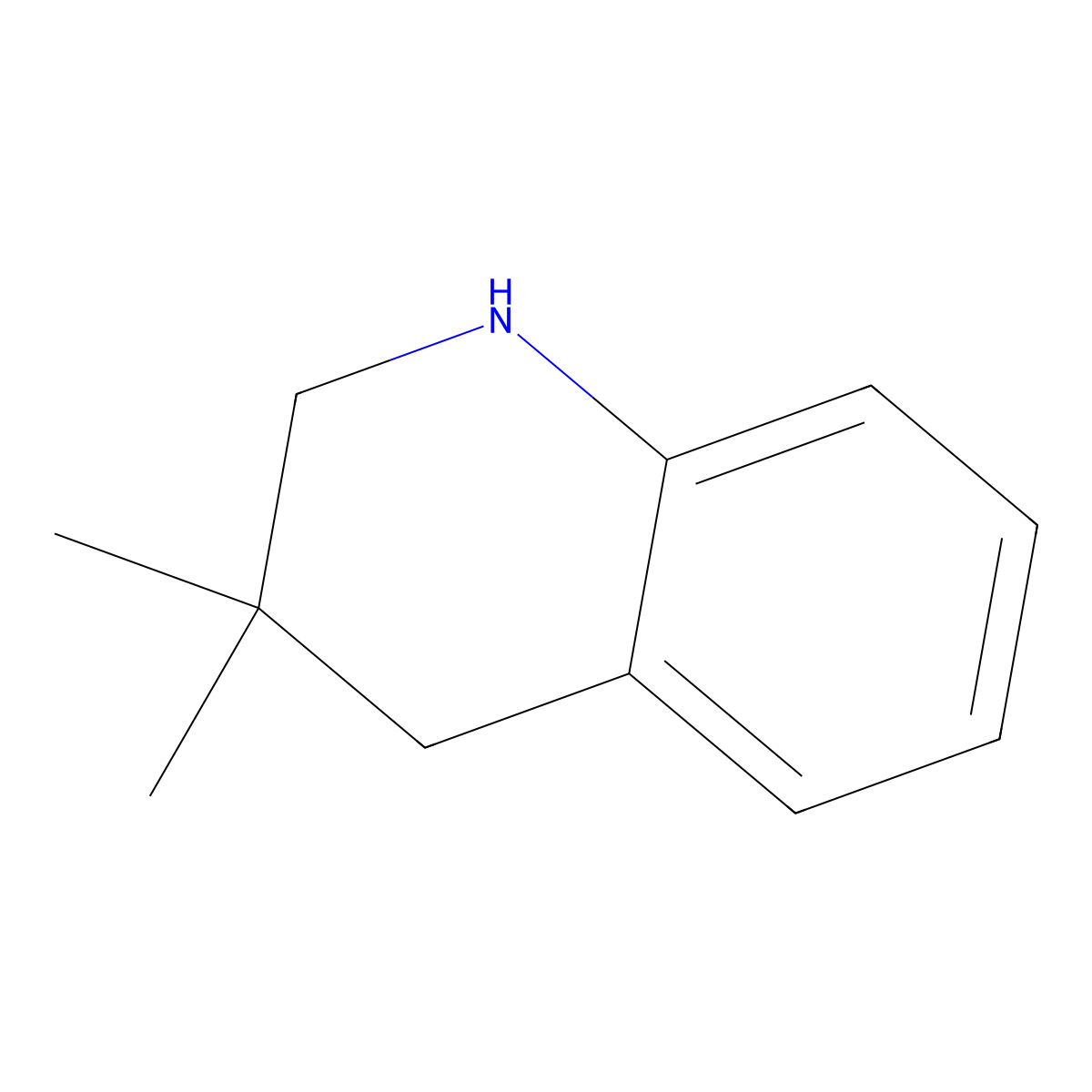 3,3-Dimethyl-1,2,3,4-tetrahydroquinoline molecular structure, CAS 112565-69-2