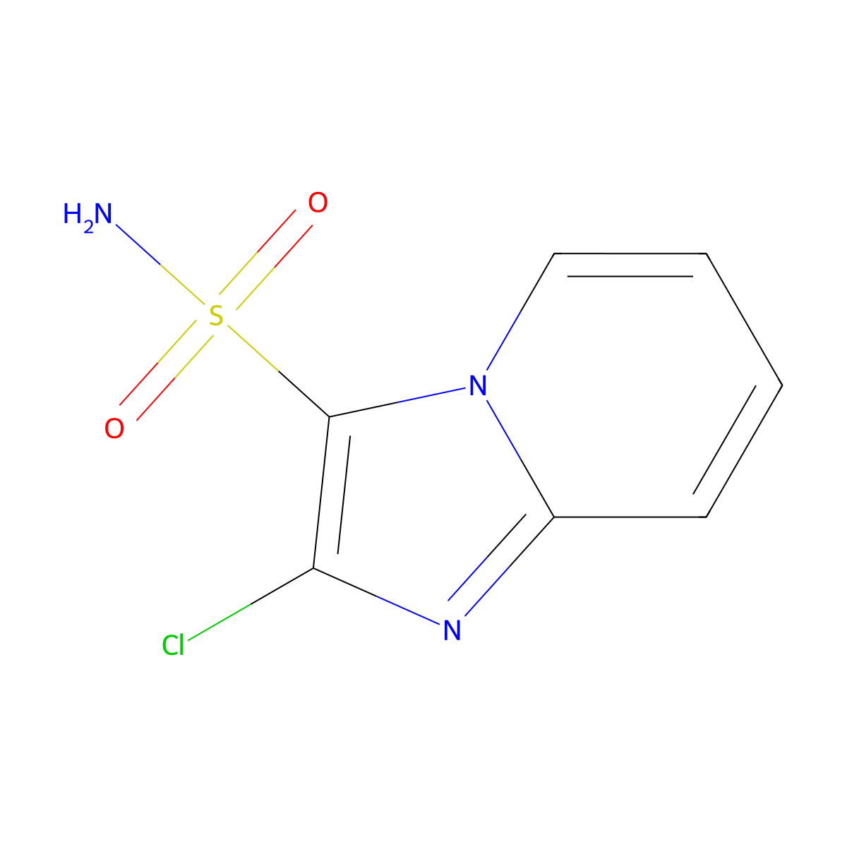 2-Chloroimidazo[1,2-a]pyridine-3-sulfonamide molecular structure, CAS 112566-17-3