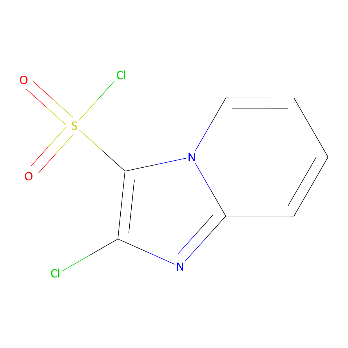 2-Chloroimidazo[1,2-a]pyridine-3-sulfonyl chloride molecular structure, CAS 112566-18-4