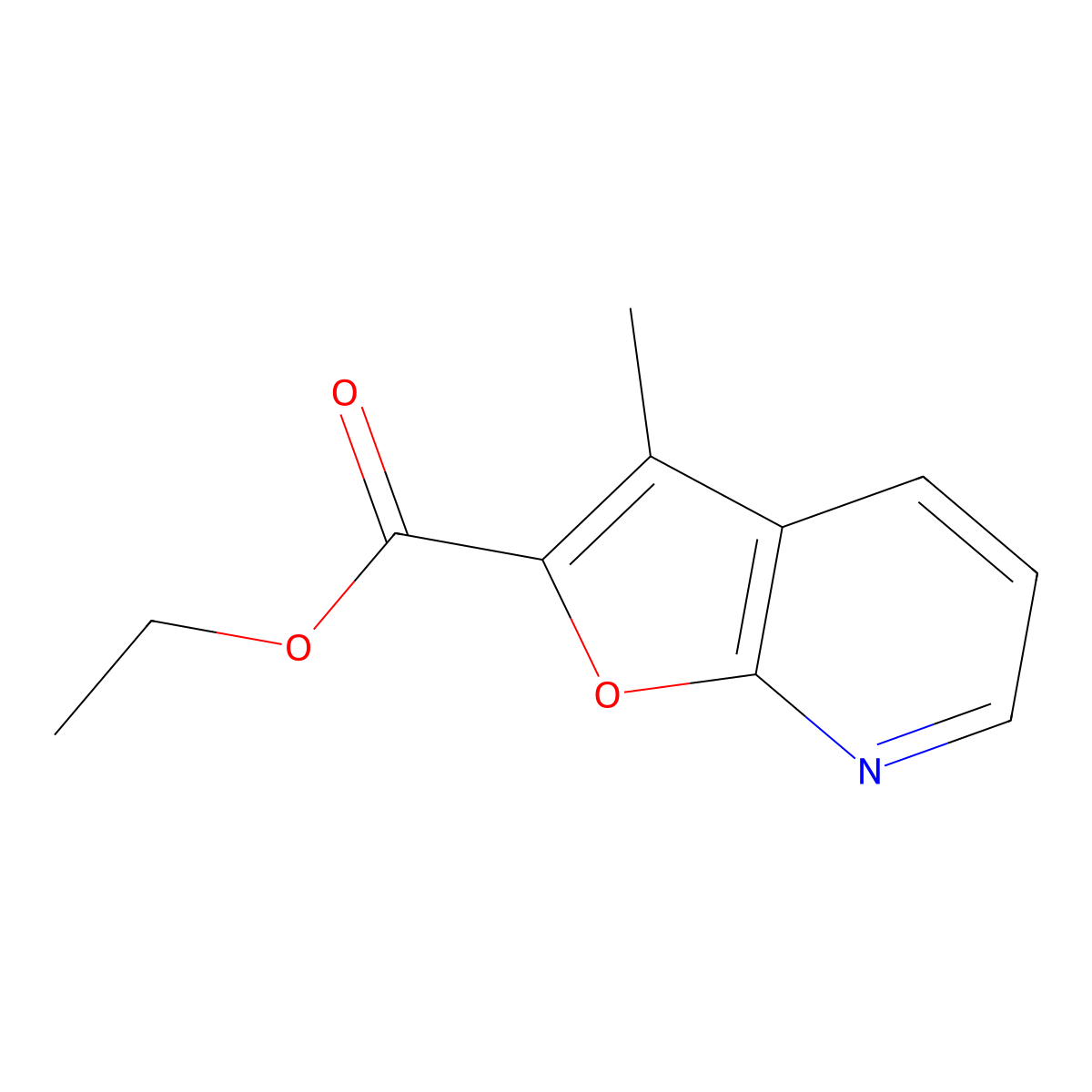 Ethyl 3-methylfuro[2,3-b]pyridine-2-carboxylate molecular structure, CAS 1125674-06-7
