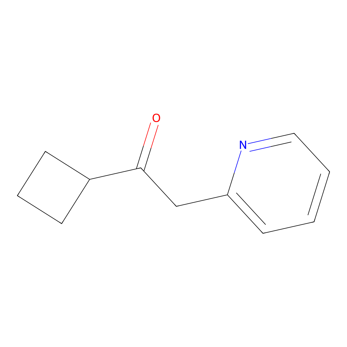 1-Cyclobutyl-2-(pyridin-2-yl)ethanone molecular structure, CAS 1125702-76-2
