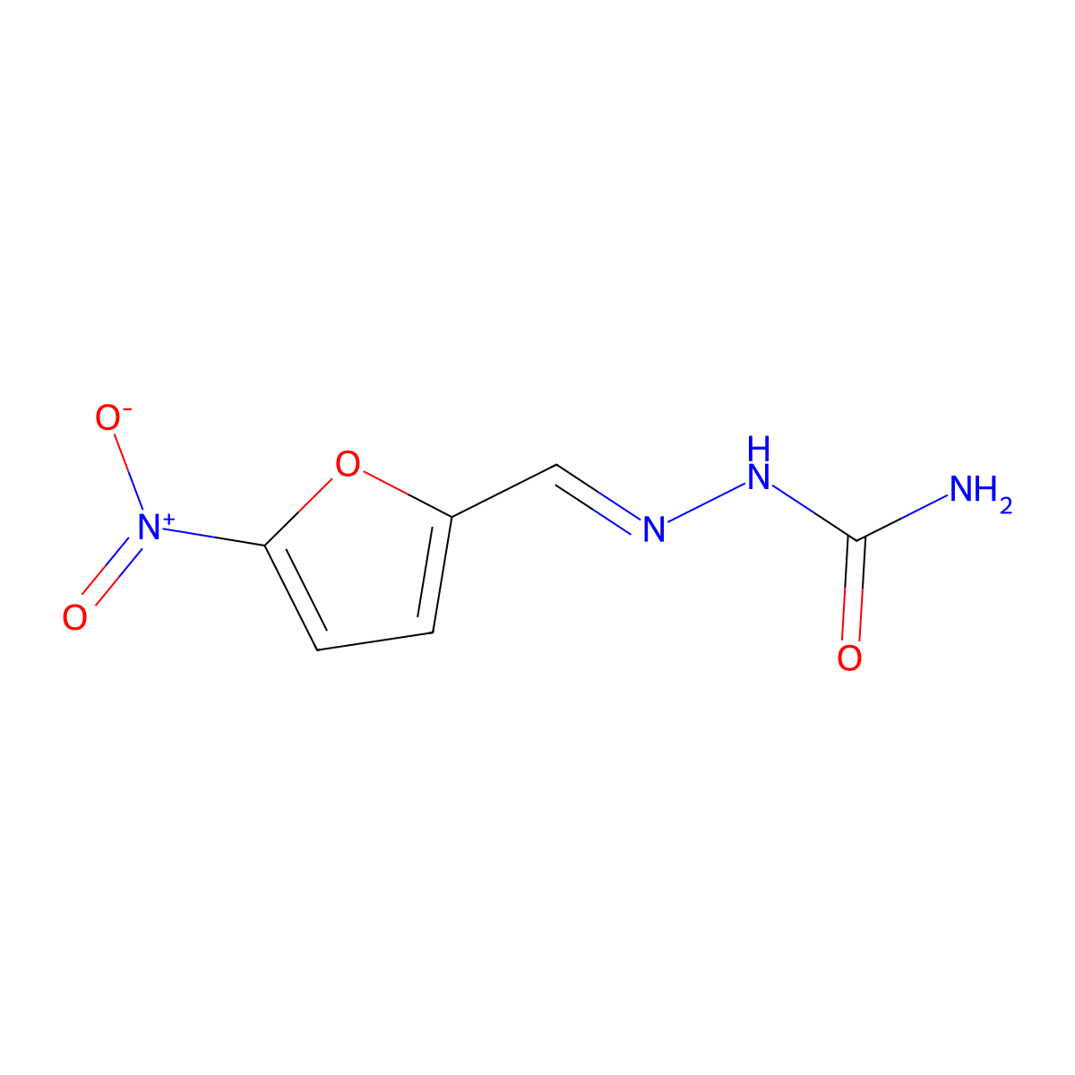 Nitrofurazone molecular structure, CAS 112574-44-4