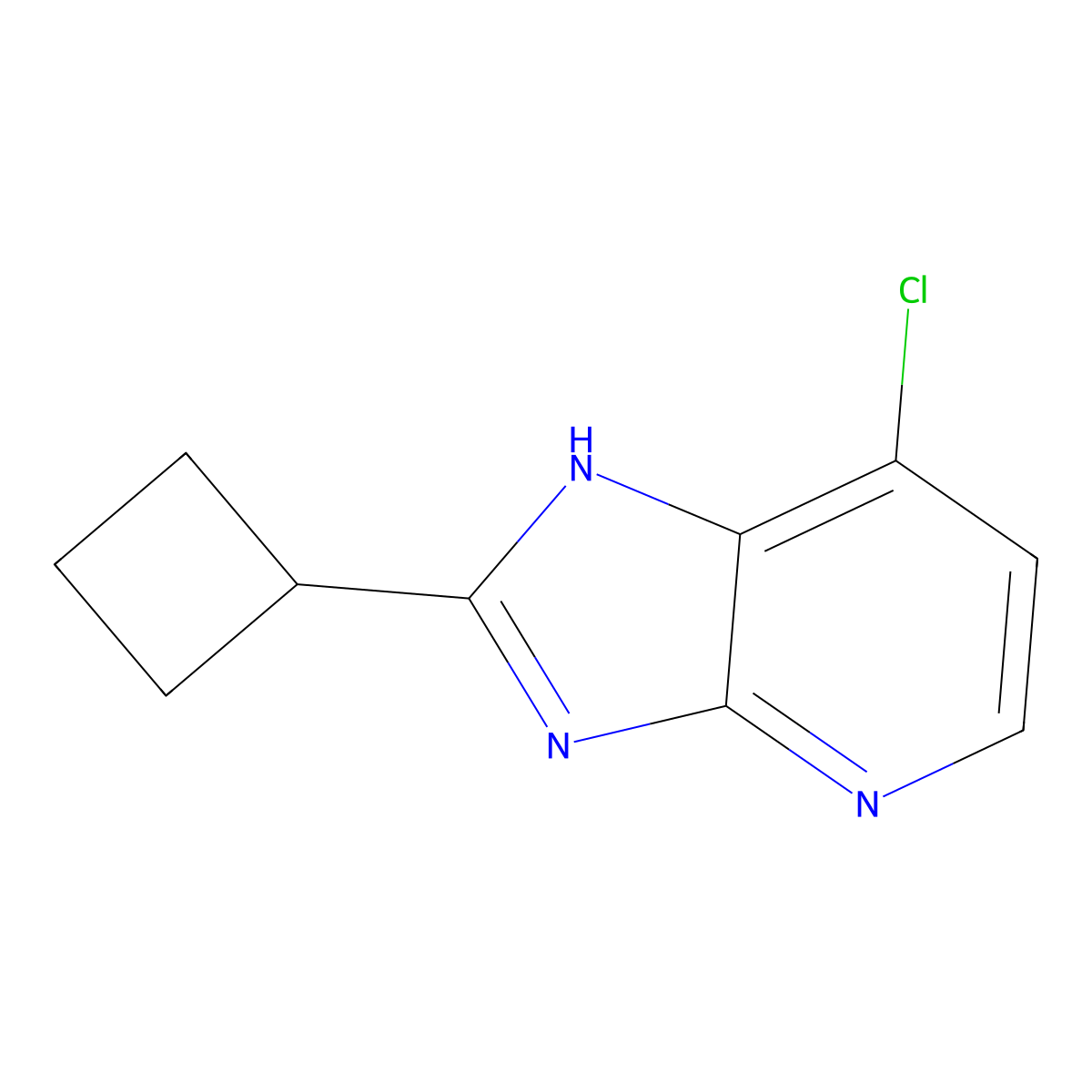 7-Chloro-2-cyclobutyl-3H-imidazo[4,5-B]pyridine molecular structure, CAS 1125745-05-2