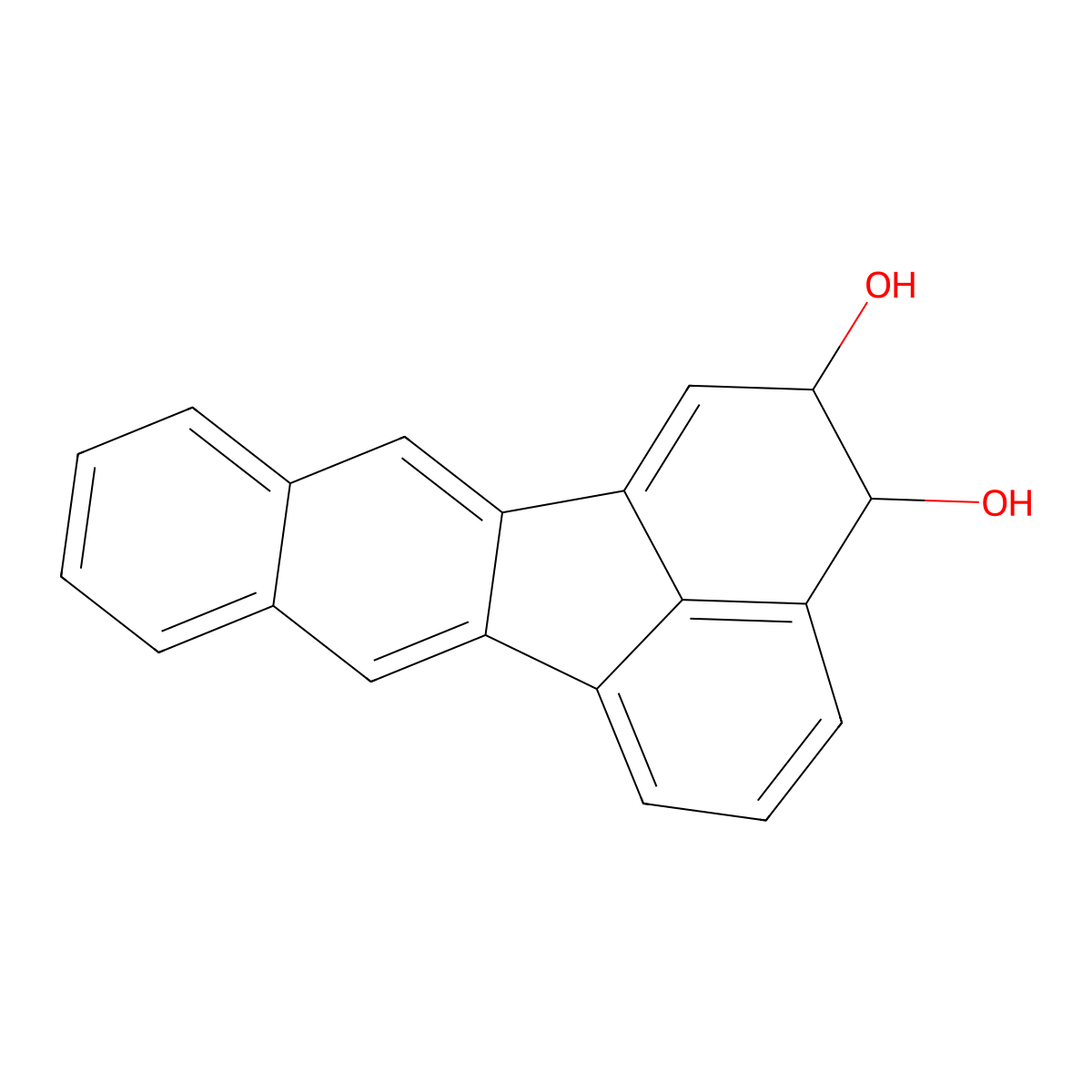2,3-Dihydro-2,3-dihydroxybenzo(k)fluoranthene molecular structure, CAS 112575-92-5