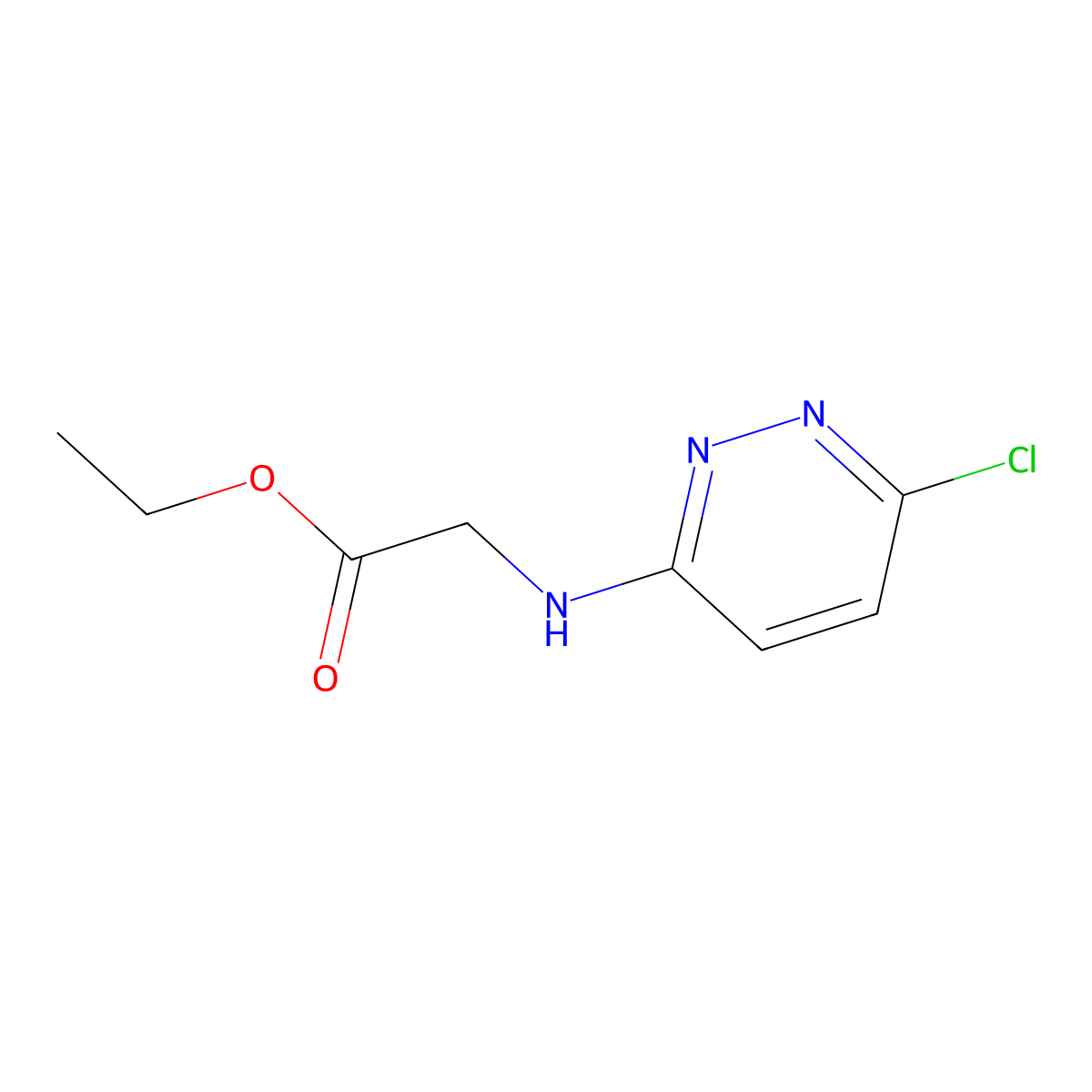 Ethyl 2-[(6-chloropyridazin-3-yl)amino]acetate molecular structure, CAS 112581-76-7