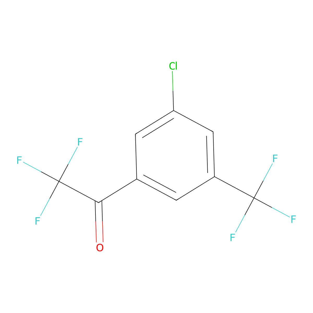 1-[3-Chloro-5-(trifluoromethyl)phenyl]-2,2,2-trifluoroethanone molecular structure, CAS 1125812-58-9