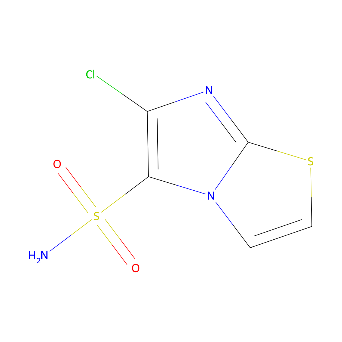 6-Chloroimidazo[2,1-b][1,3]thiazole-5-sulfonamide molecular structure, CAS 112582-89-5