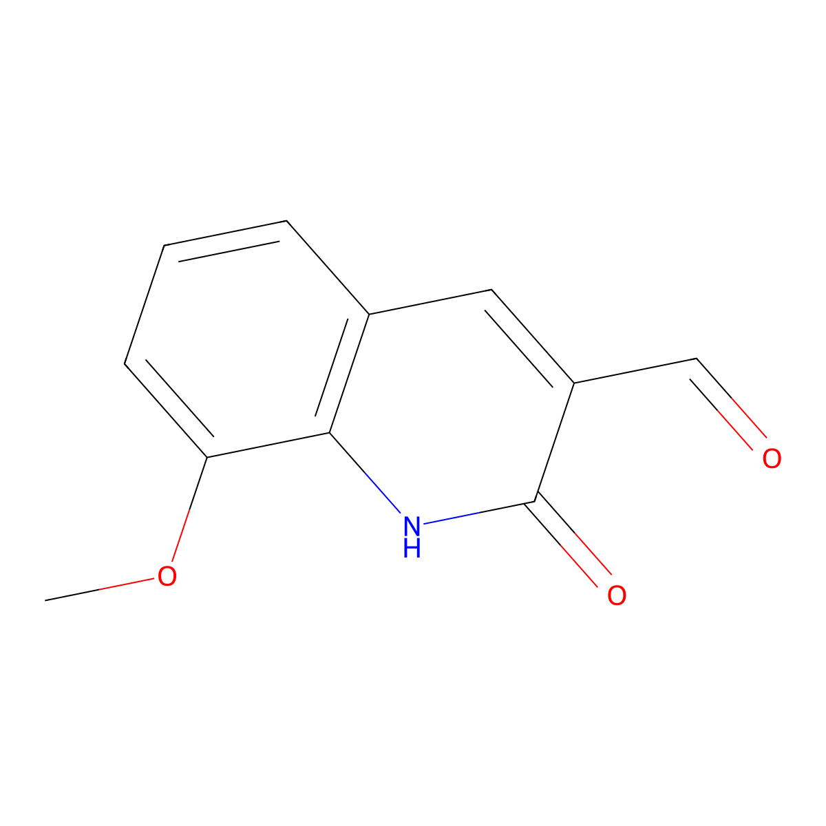 2-Hydroxy-8-methoxyquinoline-3-carbaldehyde molecular structure, CAS 112584-01-7