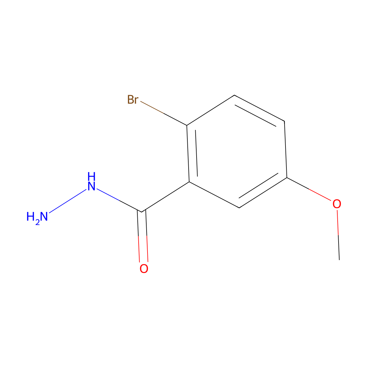 2-Bromo-5-methoxybenzohydrazide molecular structure, CAS 112584-40-4