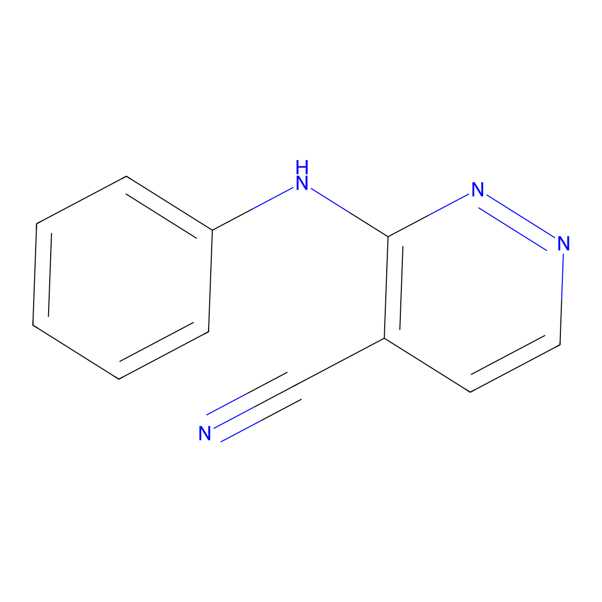 3-Anilinopyridazine-4-carbonitrile molecular structure, CAS 112584-66-4