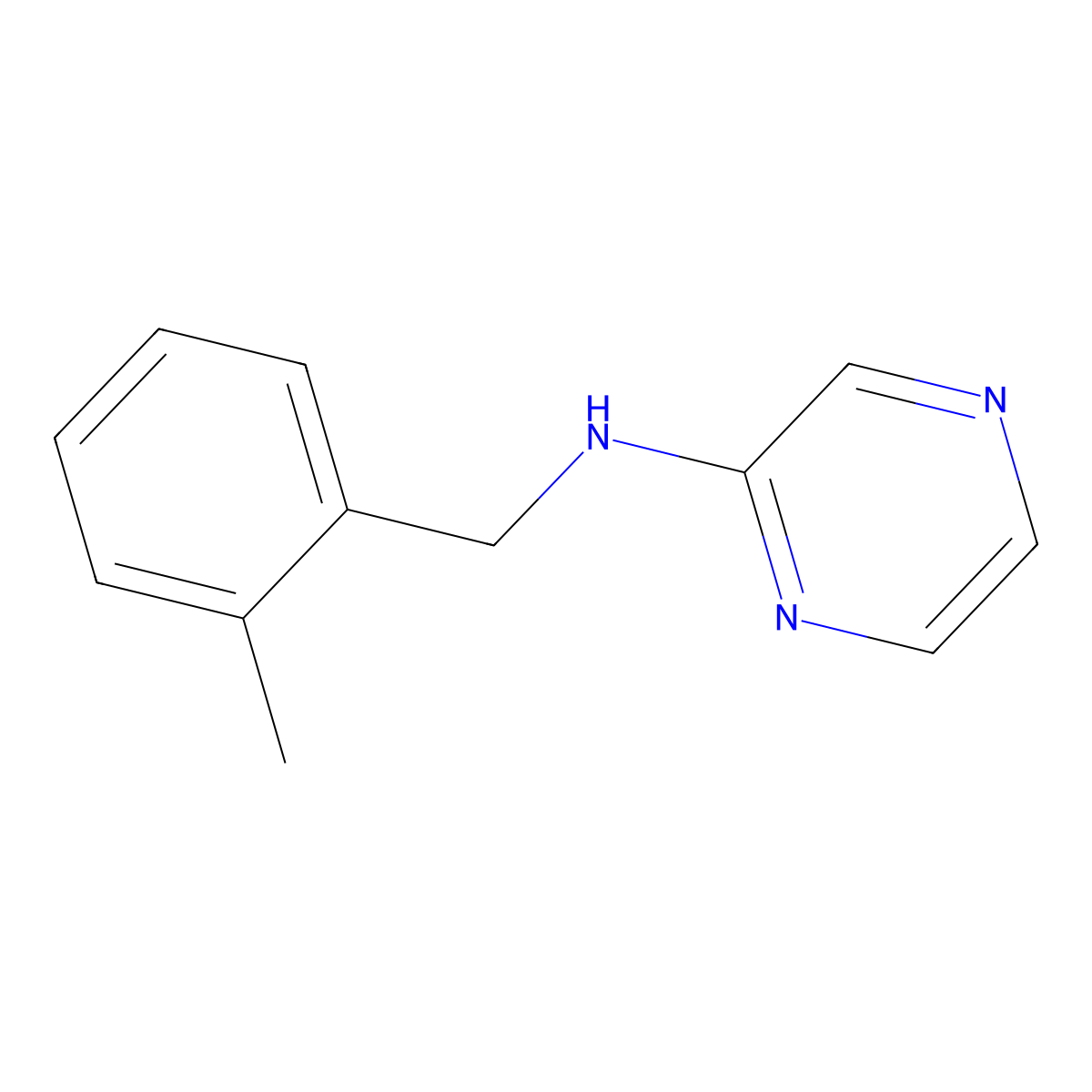 N-[(2-methylphenyl)methyl]pyrazin-2-amine molecular structure, CAS 1125866-47-8
