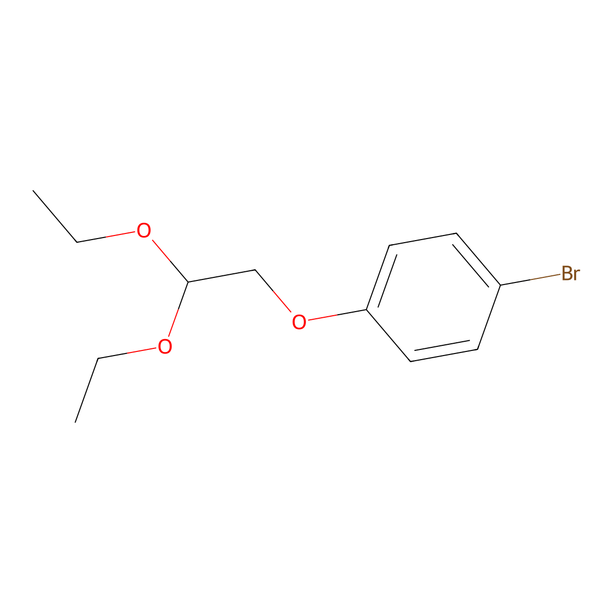 1-Bromo-4-(2,2-diethoxyethoxy)benzene molecular structure, CAS 112598-18-2