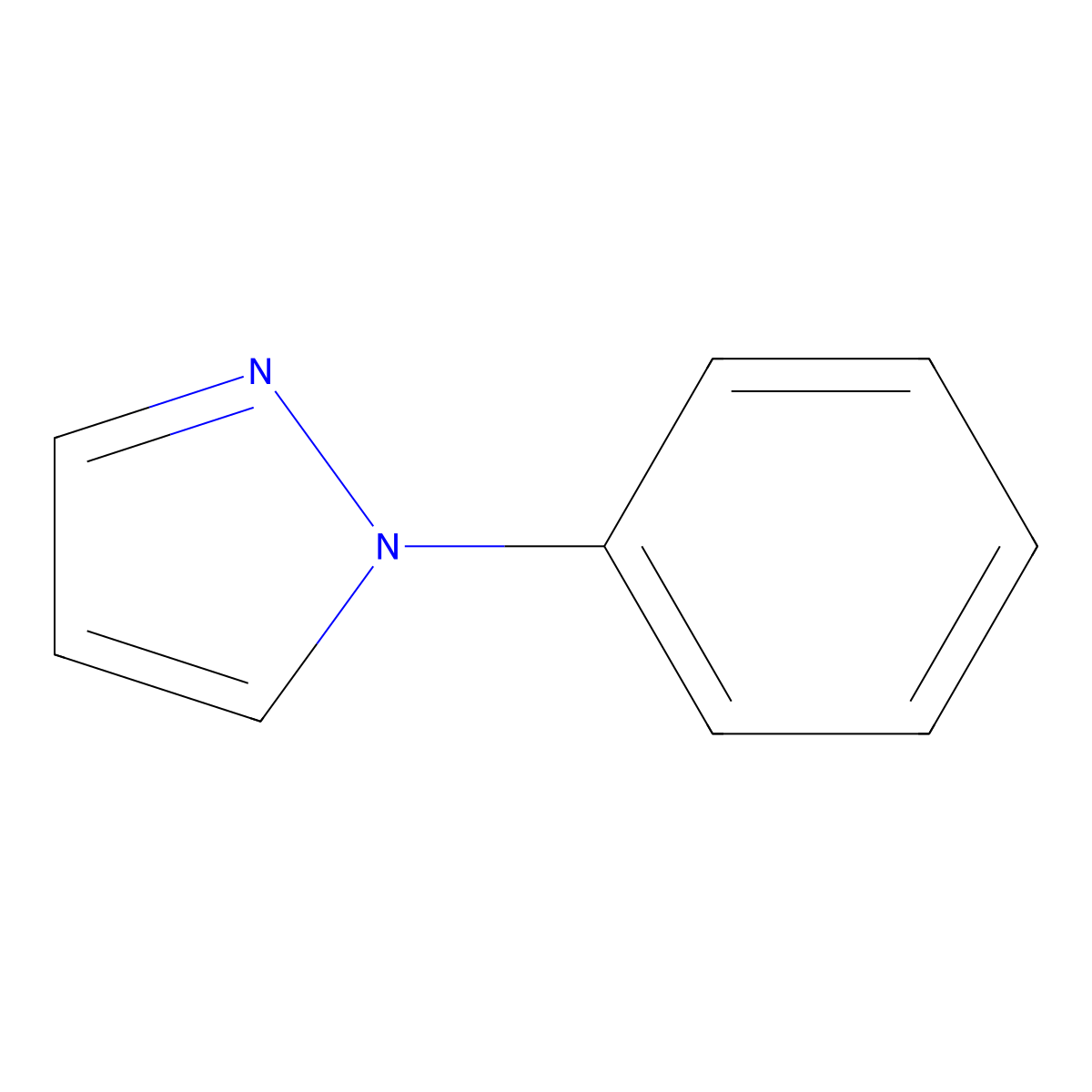 1-Phenylpyrazole molecular structure, CAS 1126-00-7