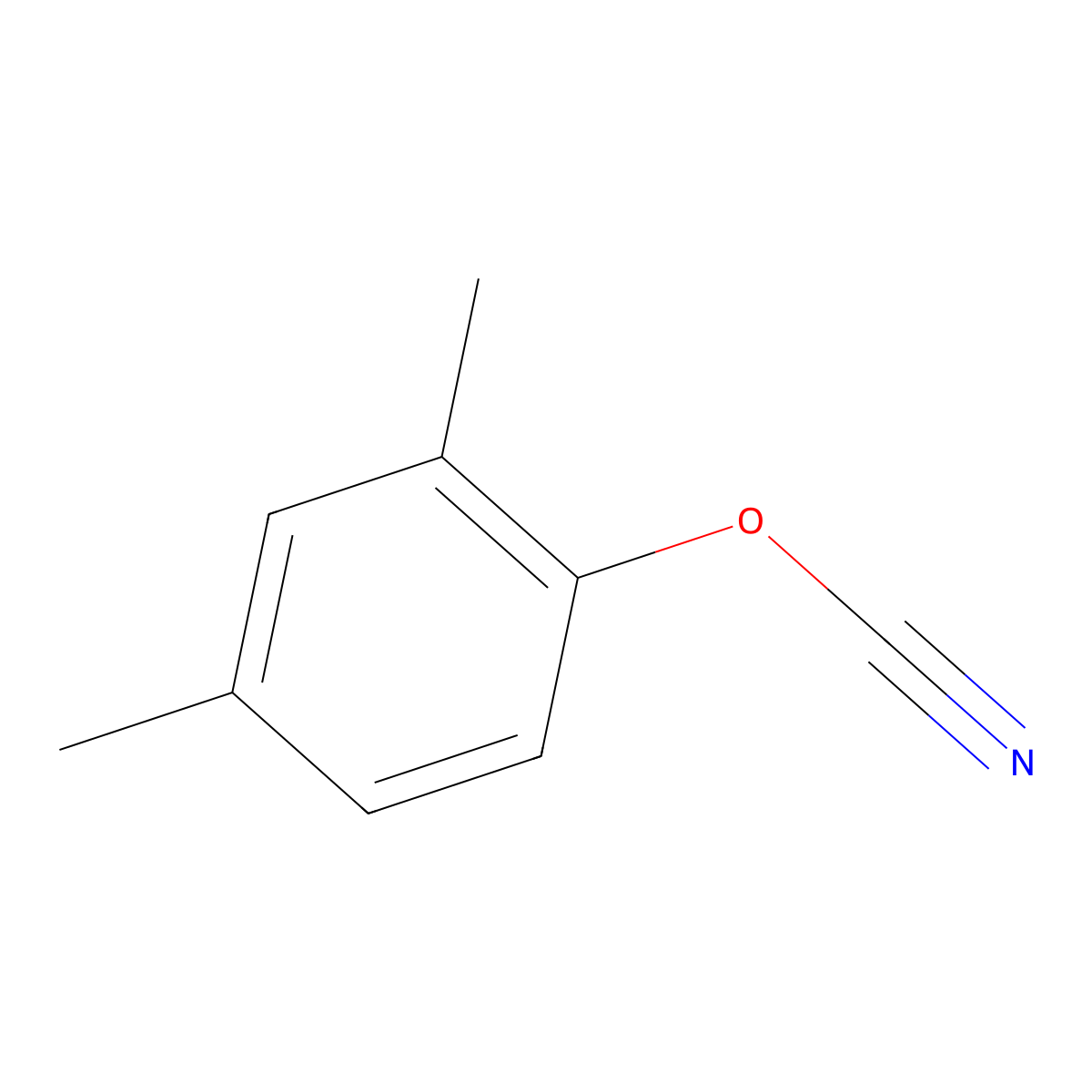 Cyanic acid 2,4-dimethylphenyl ester molecular structure, CAS 1126-16-5