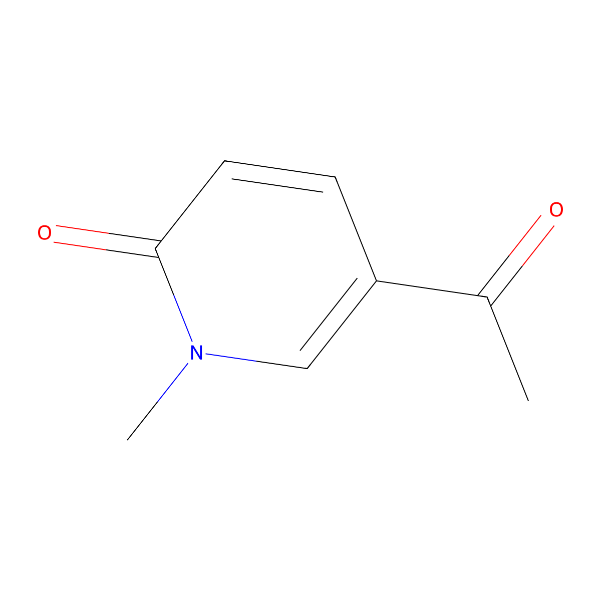 5-Acetyl-1-methylpyridin-2(1H)-one molecular structure, CAS 1126-42-7