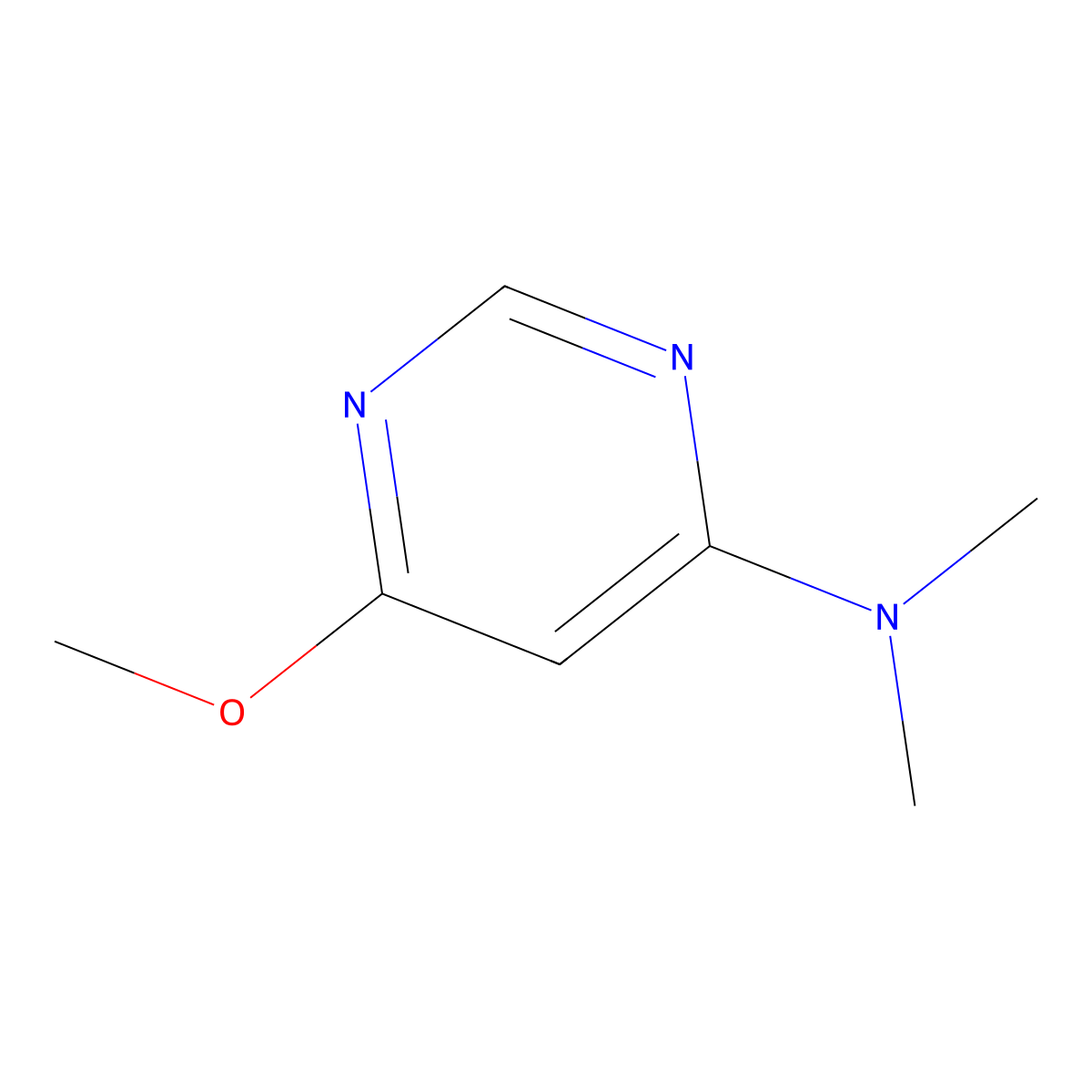 6-methoxy-N,N-dimethylpyrimidin-4-amine molecular structure, CAS 1126-43-8