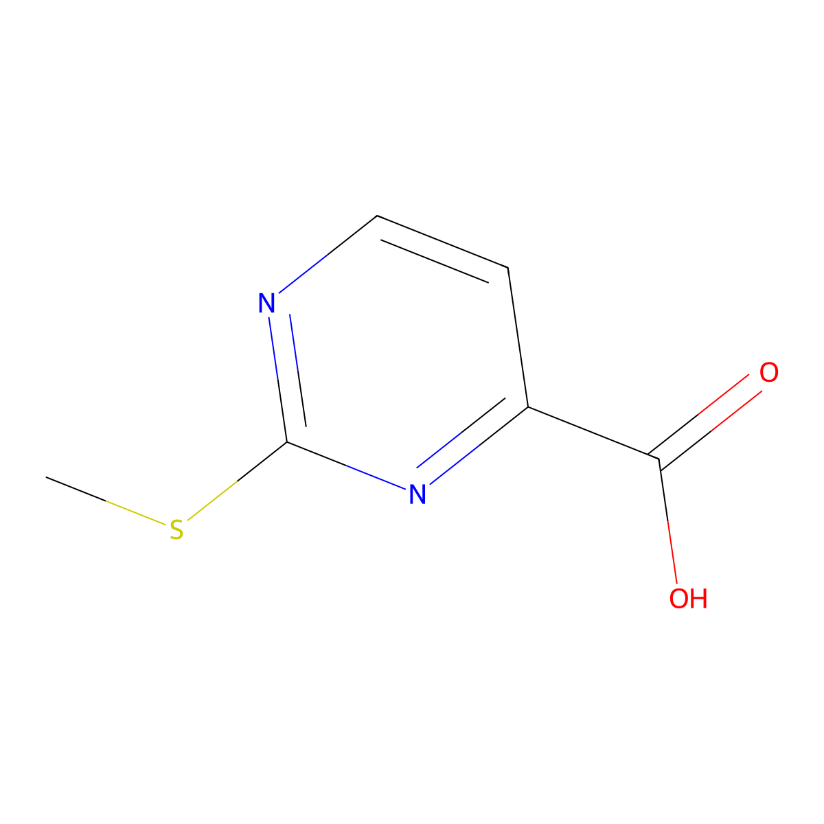 2-(Methylsulfanyl)pyrimidine-4-carboxylic acid molecular structure, CAS 1126-44-9