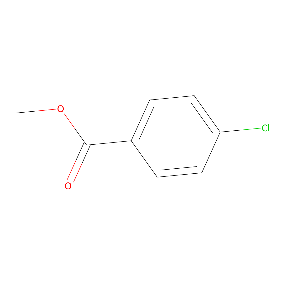 Methyl 4-chlorobenzoate molecular structure, CAS 1126-46-1