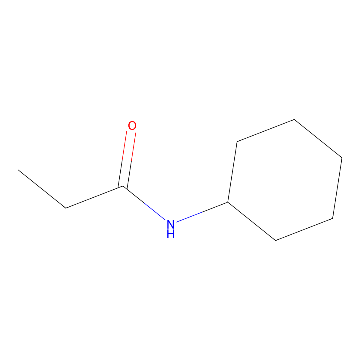N-Cyclohexylpropanamide molecular structure, CAS 1126-56-3