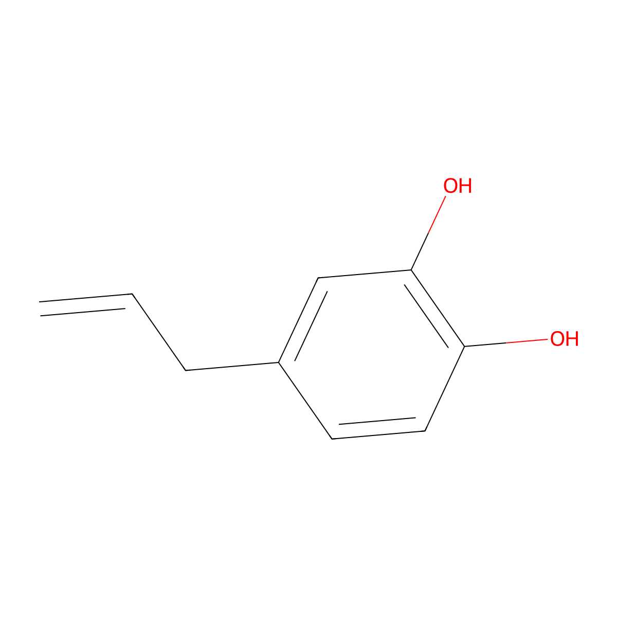 Hydroxychavicol molecular structure, CAS 1126-61-0