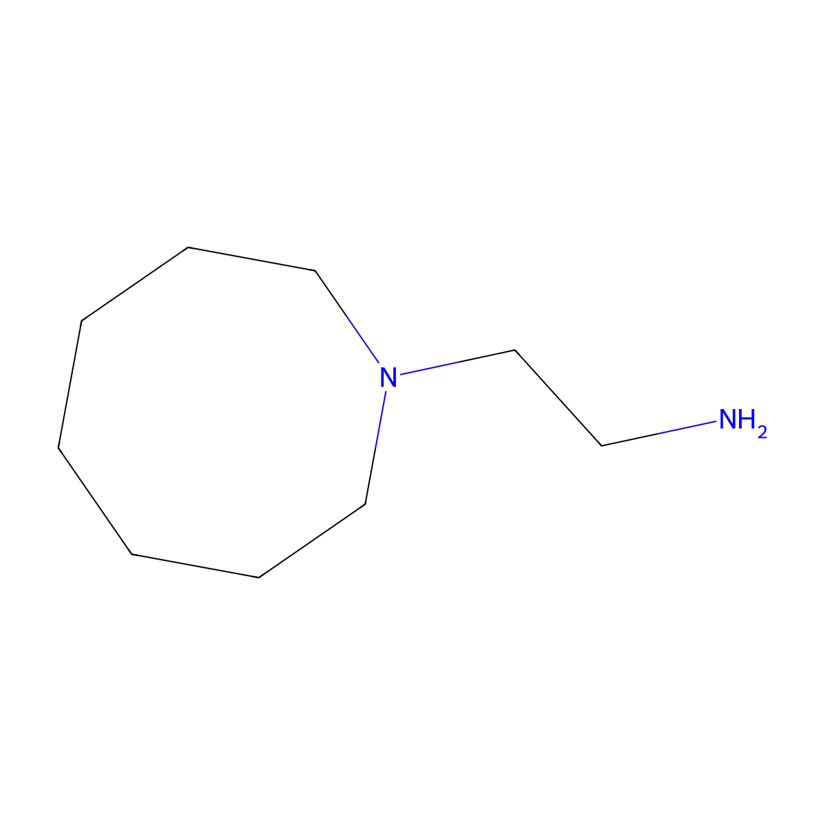 Hexahydro-2H-azocine-1-ethylamine molecular structure, CAS 1126-67-6