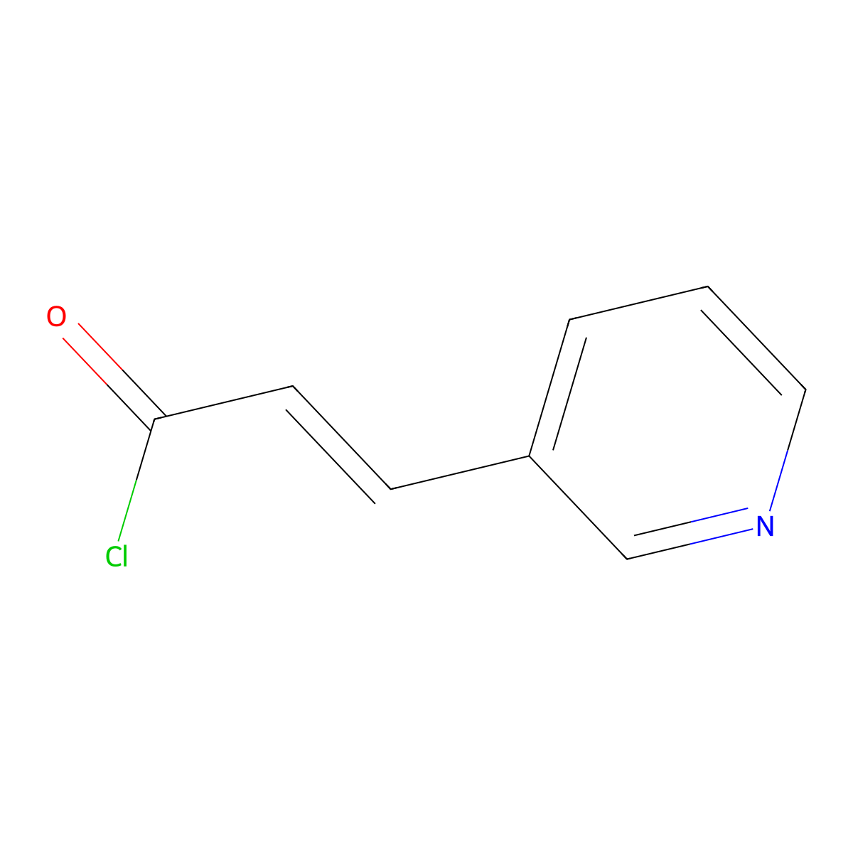 3-Pyridineacrylic acid chloride molecular structure, CAS 1126-72-3