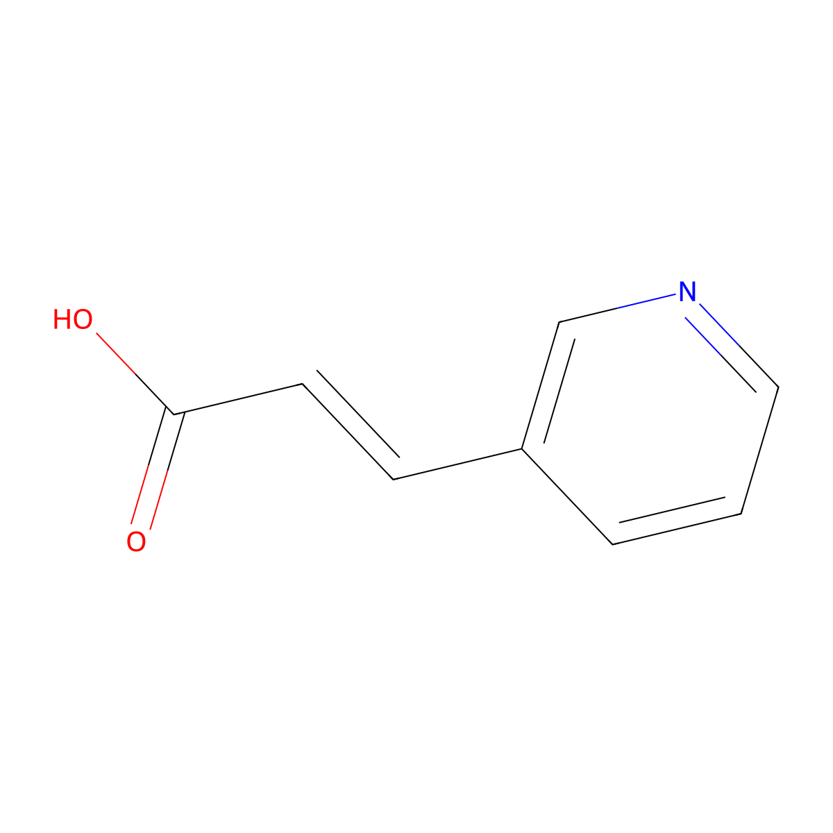 3-(3-Pyridinyl)-2-propenoic acid molecular structure, CAS 1126-74-5