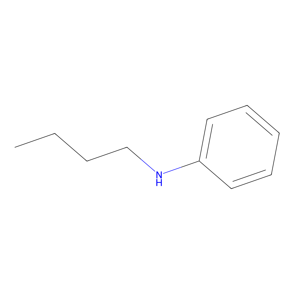 N-Butylaniline molecular structure, CAS 1126-78-9