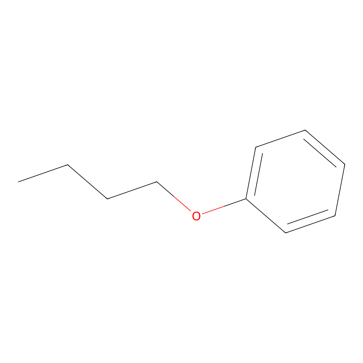 Butyl phenyl ether molecular structure, CAS 1126-79-0