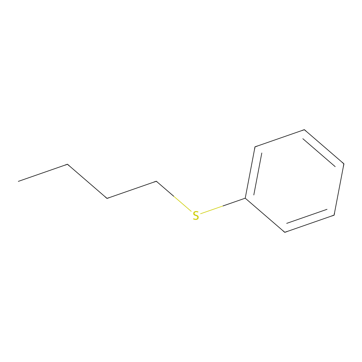 Benzene, (butylthio)- molecular structure, CAS 1126-80-3
