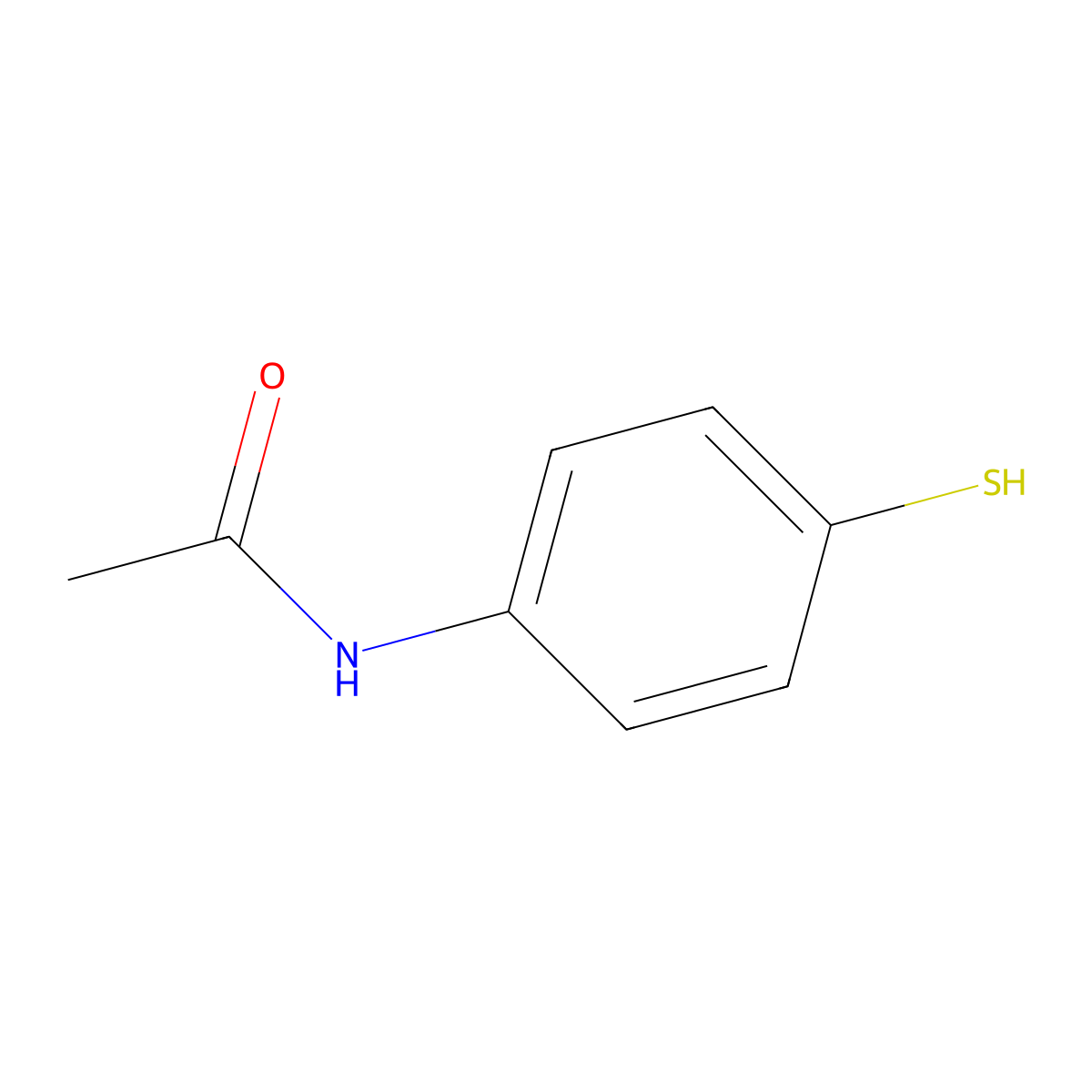 4'-Mercaptoacetanilide molecular structure, CAS 1126-81-4