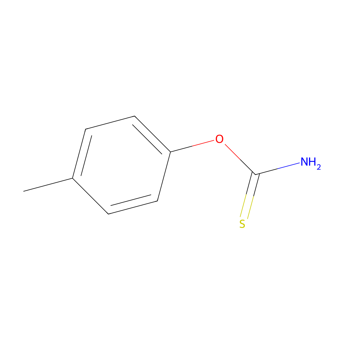 O-(4-methylphenyl) thiocarbamate molecular structure, CAS 1126-82-5