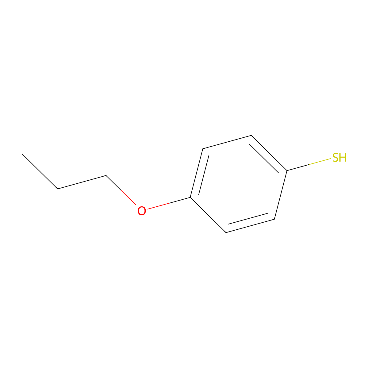p-Propoxythiophenol molecular structure, CAS 1126-83-6