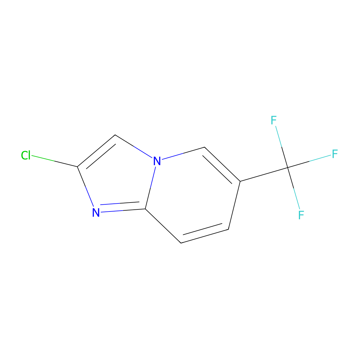 2-Chloro-6-(trifluoromethyl)imidazo[1,2-a]pyridine molecular structure, CAS 112601-16-8