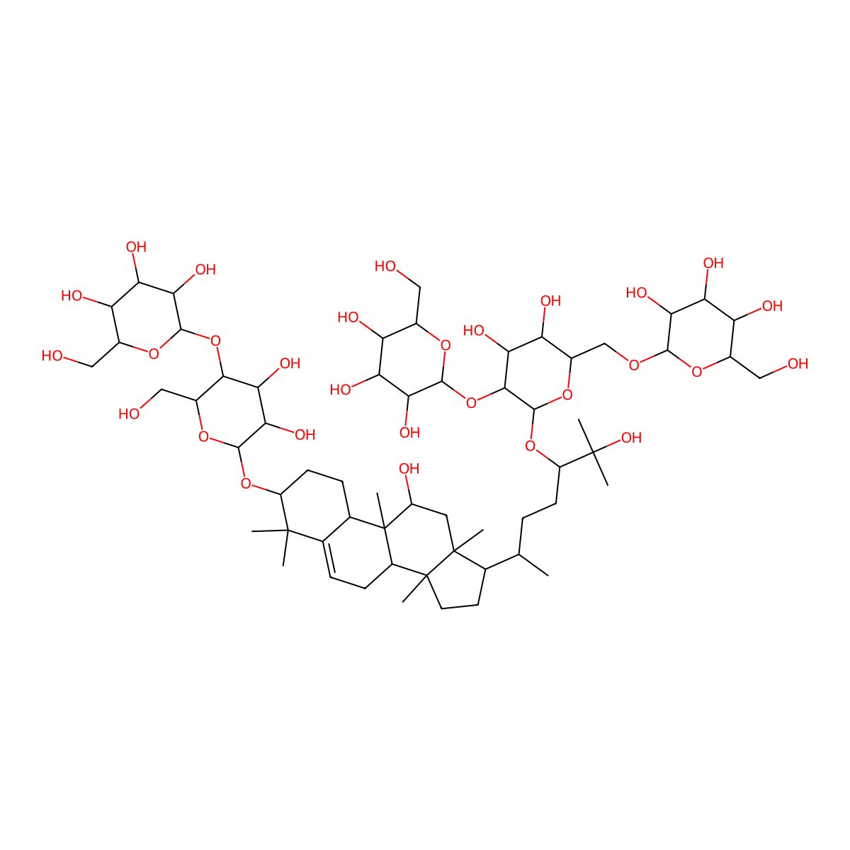 Iso-mogroside V molecular structure, CAS 1126032-65-2